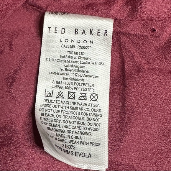 NWOT Ted Baker Evola Floral Pleated Recycled-Polyester Midi Skirt. Sz: 2 (Small) - Picture 6 of 7